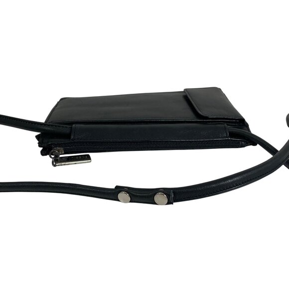 Fossil Black Leather Crossbody Wallet Detachable Strap & Multiple Compartments - Picture 9 of 9